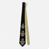 Cravate Judaica Hamsa Coeurs Fleurs Opal Print (Devant)