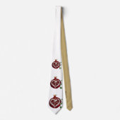 Cravate Judaica Pomegranate Heart Hanoukka Rosh Hashanah (Devant)