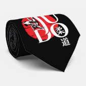 Cravate Judo -Kanji, Soleil Levant (Roulé)