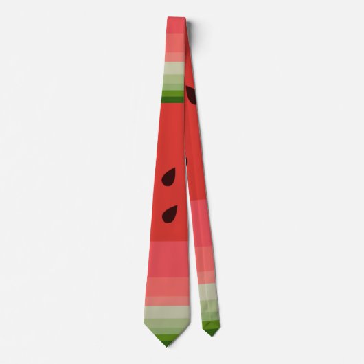 Cravate Juicy Delicious Ripe Watermelon With Seeds Design (Devant)