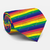 cravate juive d'étoile de drapeau d'arc-en-ciel (Roulé)