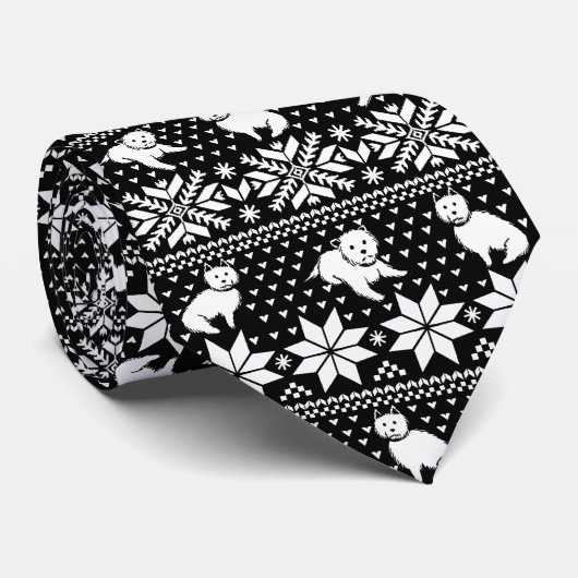 Cravate juste de Westies d'île (Roulé)