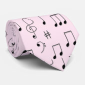 Cravate Juste Noté rose (Roulé)