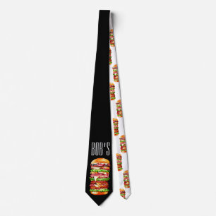 Cravate juteuse d'hamburger