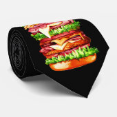 Cravate juteuse d'hamburger (Roulé)