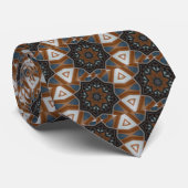 Cravate Kaleidoscope Brown Star motif... (Roulé)