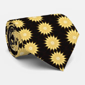 Cravate Kaleidoscope Design Bright Yellow Star (Roulé)