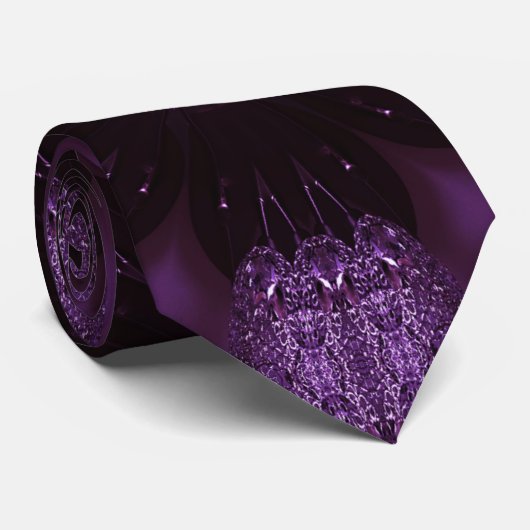Cravate Kaleidoscope Design chic élégant violet brillant (Roulé)