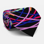 Cravate Kaleidoscope Mandala Art Joyeuses couleurs (Roulé)