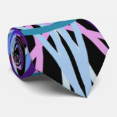 Cravate Kaleidoscope Mandala Art Joyeux Couleurs pourpres (Roulé)