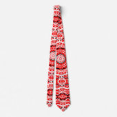 Cravate Kaleidoscope Rouge Blanc Aléatoire (Dos)