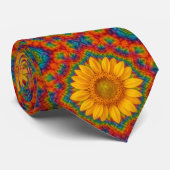 Cravate Kaleidoscope Sunflower Socks Tie (Roulé)