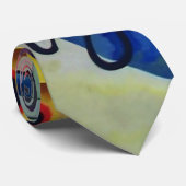 Cravate Kandinsky 1925/jaune/rouge/bleu/pixdezines (Roulé)