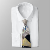 Cravate Kandinsky En Gris Oeuvre Abstraite (Attaché)