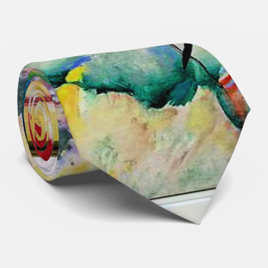 Cravate Kandinsky - Tableau a la Tache Rouge (Roulé)