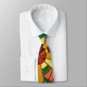 Cravate Kandinsky - Triangle multicolore (Attaché)