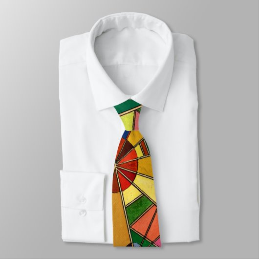 Cravate Kandinsky - Triangle multicolore (Attaché)