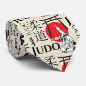 Cravate Kanji de Judo, Judoka, motif de portes Torii (Roulé)