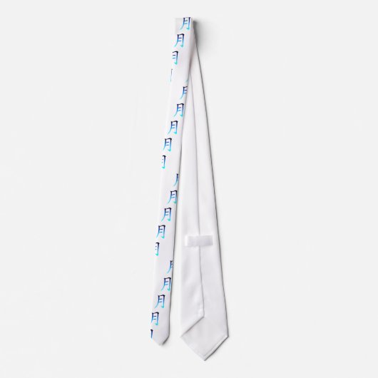 Cravate Kanji de la lune bleue (Dos)