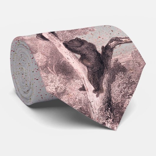 Cravate Karl Bodmer - Les Ours (Roulé)