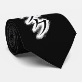 Cravate Katakanas de geek (Roulé)