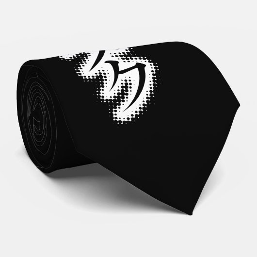 Cravate Katakanas de geek (Roulé)