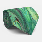 Cravate Katmandu 1 Bus Abstrait Vert Tie (Roulé)
