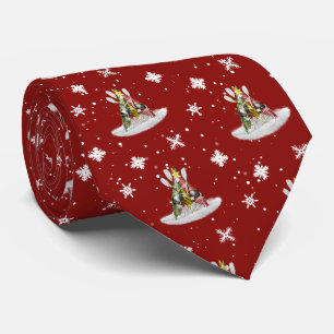 Cravate Kayak Christmas Tree motif monogrammed