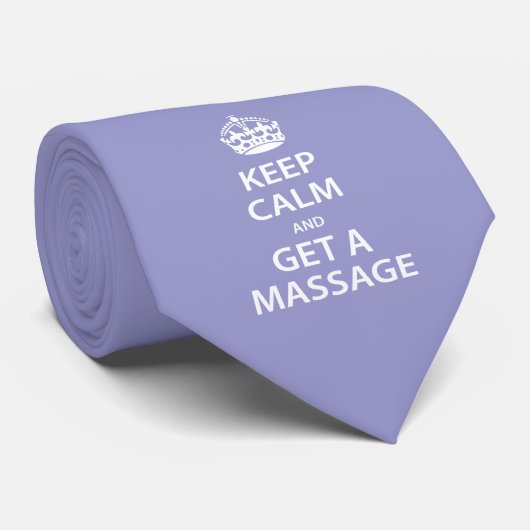 Cravate Keep Calm and Get a massage (Roulé)