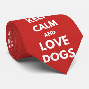 Cravate Keep calm and love dogs