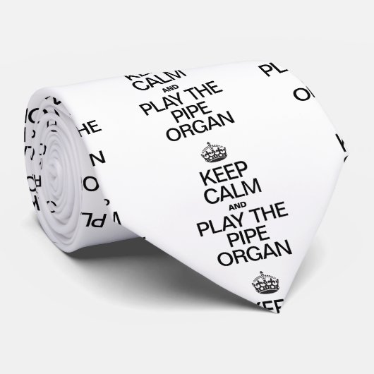 CRAVATE KEEP CALM AND PLAY THE PIPE ORGAN (Roulé)