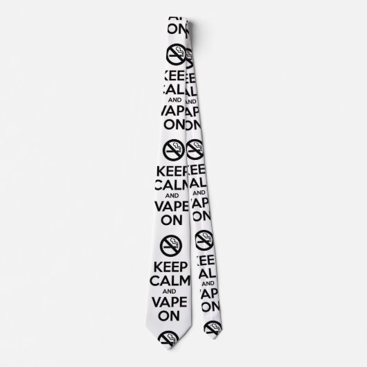 Cravate Keep Calm and Vape On ~ Self Motivational (Devant)