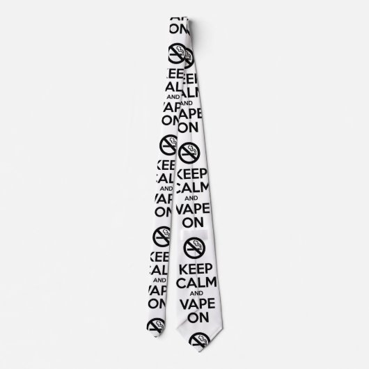 Cravate Keep Calm and Vape On ~ Self Motivational (Dos)