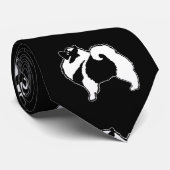 Cravate Keeshond Graphics - Cute Original Chig Art (Roulé)