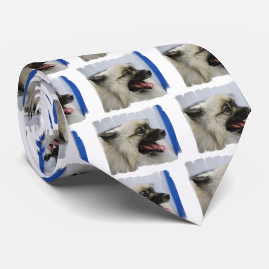 Cravate Keeshond mignon (Roulé)