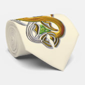Cravate Kelpie or et argent (Roulé)
