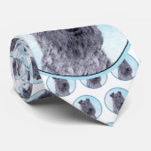 Cravate Kerry Blue Terrier Painting Cute Original Dog Art (Roulé)