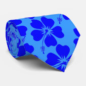 Cravate Ketmie de bleu bleu-clair et royal (Roulé)