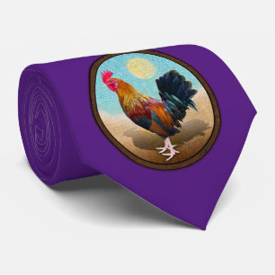 Cravate Key West - Coq Gitan Ovale Vintage