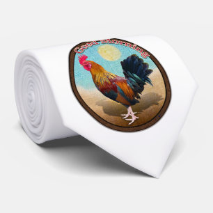 Cravate Key West - Coq tzigane Good Morning Vintage Oval