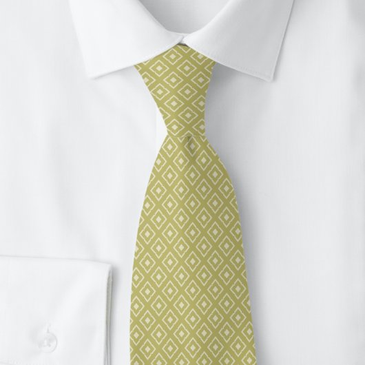 Cravate Khaki diamant cranté