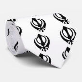 Cravate Khanda noir (Roulé)