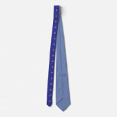Cravate Khanda sikh orange et bleu (Dos)