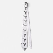 Cravate KICKBOXER BAR CODE Motif de code-barres de kickbox (Devant)