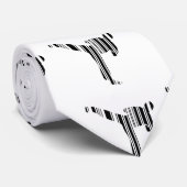 Cravate KICKBOXER BAR CODE Motif de code-barres de kickbox (Roulé)