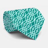 Cravate Kimono imprimé, turquoise et aqua (Roulé)