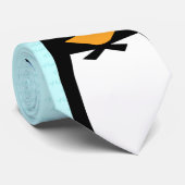 Cravate Kippa juive heureuse de pingouin de Hanoukka (Roulé)