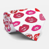 Cravate Kissing Red lips (Roulé)
