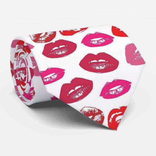 Cravate Kissing Red lips (Roulé)