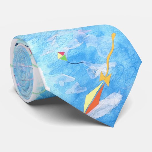 Cravate Kites and Sky Necktie (Roulé)